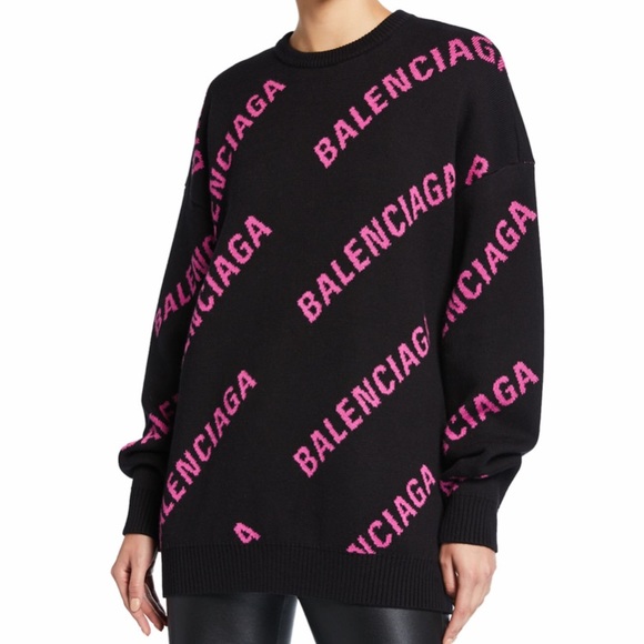 black pink sweater